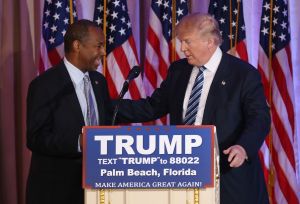 Donald Trump Holds Press Conference To Announce Ben Carson Endorsement