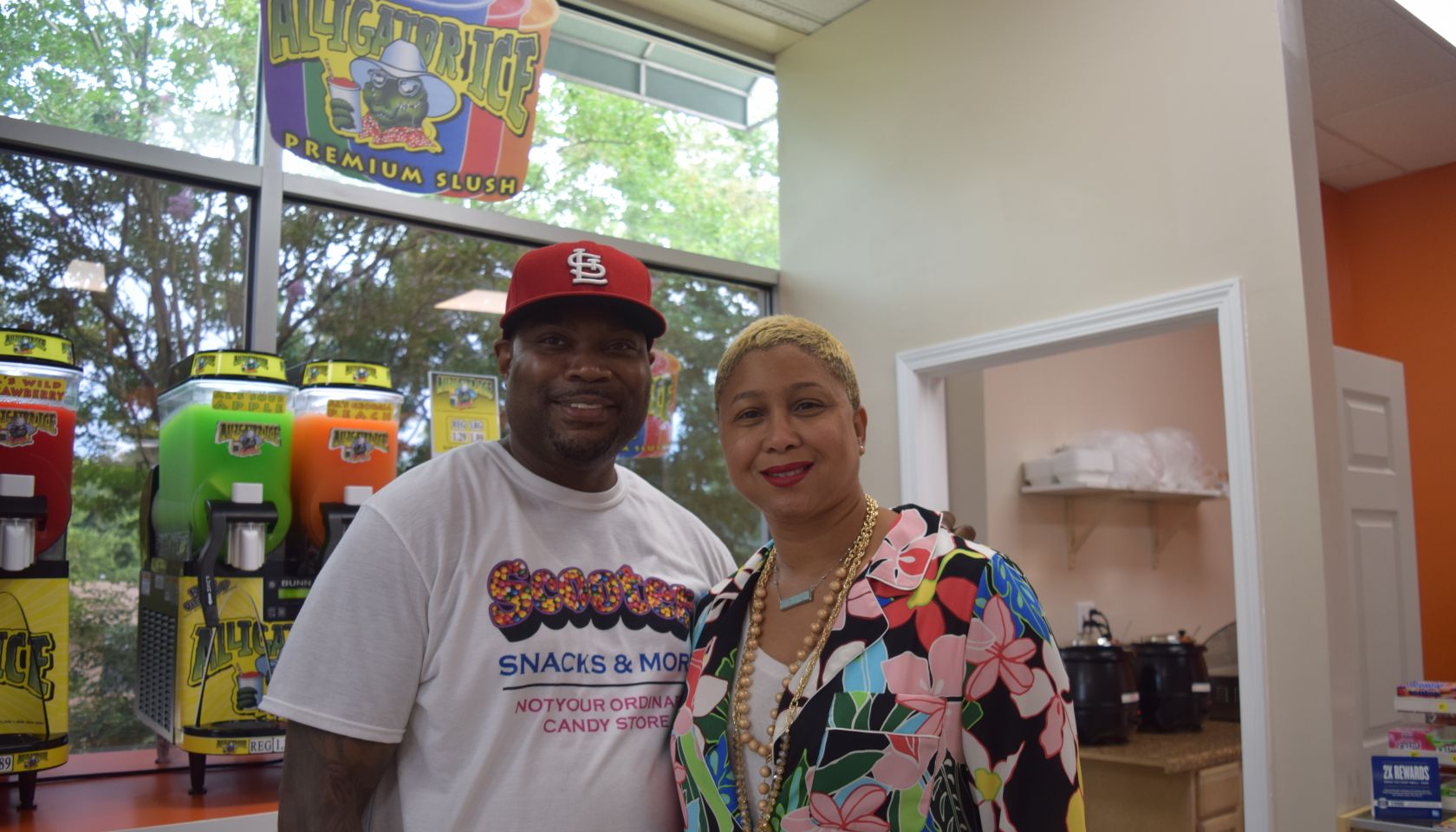 Melanie In The Middle with Owner of Scooter Snacks