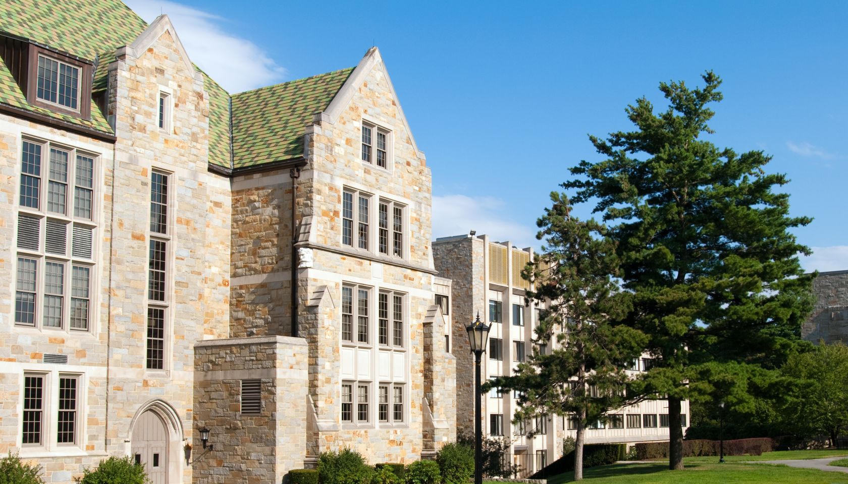 Educational building on Boston College campus in Chestnut Hill, MA