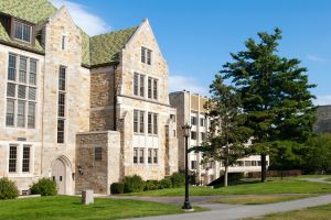 Educational building on Boston College campus in Chestnut Hill, MA