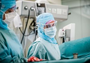 Healthcare worker at work during Covid 19 outbreak