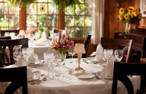 Sun-filled dining room at Inn