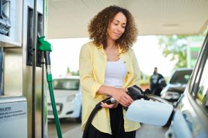 petrol pump woman