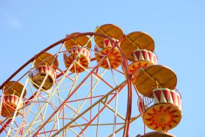 Ferris wheel blue sky