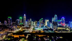 Charlotte NC Skyline- City lights