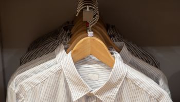Men's Shirt in Clothing Store Close-up