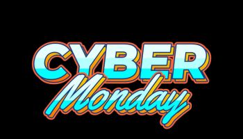 Cyber monday. text effect in blue gradient color