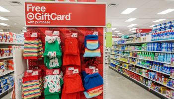 Miami Beach, Florida, Target discount department store, free gift card with purchase hats and scarf display