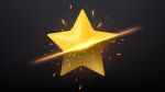 Gold Star with Light Sparks Effect