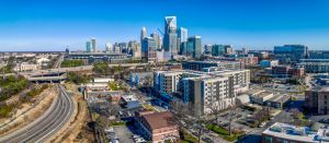 Charlotte uptown cityscape