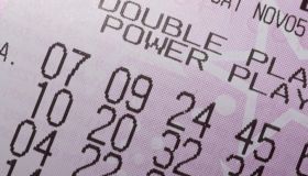 Lottery numbers on a ticket