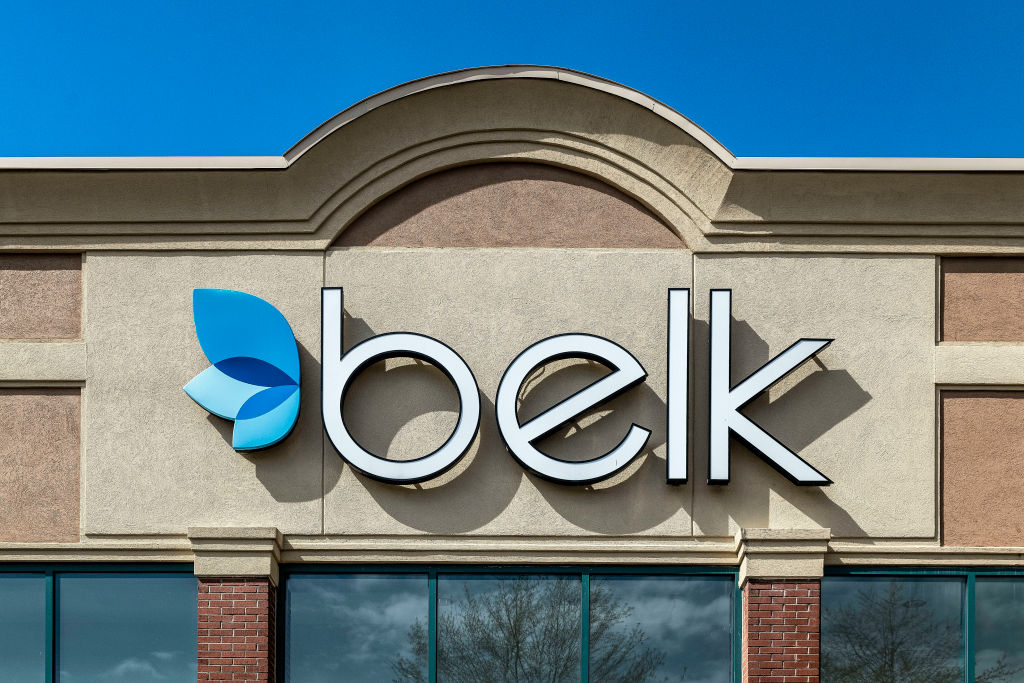 Exterior of a Belk department store...