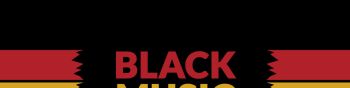 Black Music Month text on Black background with side lines, Black Music Month banner, card, illustration, poster for enjoying and celebrating Black Music Month