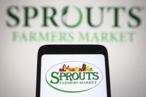 In this photo illustration the Sprouts Farmers Market logo...
