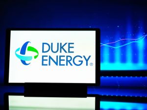 In this photo illustration, a Duke Energy Corporation logo...