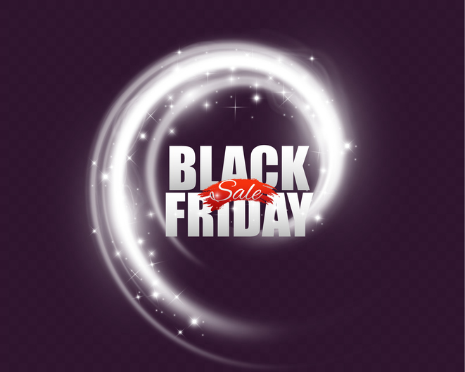 Black Friday sale banner.Flyer layout template.Vector illustration.