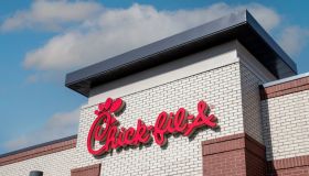 Chick-fil-A logo on restaurant building