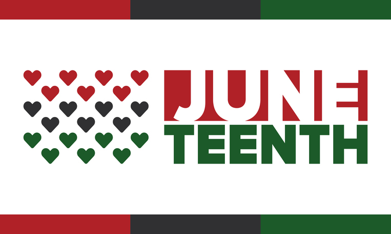 Juneteenth Independence Day. Freedom or Emancipation day. Annual american holiday, celebrated in June 19. African-American history and heritage. Poster, greeting card, banner and background. Vector