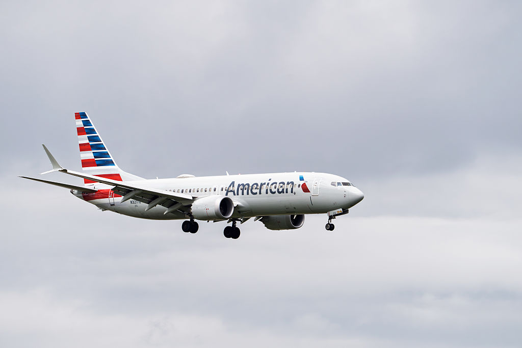 American Airlines Airplanes Landing At Miami International Airport