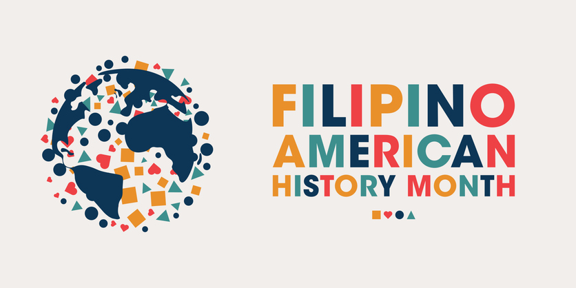 Filipino American History Month, Colourful Poster, Banner Design Template.
